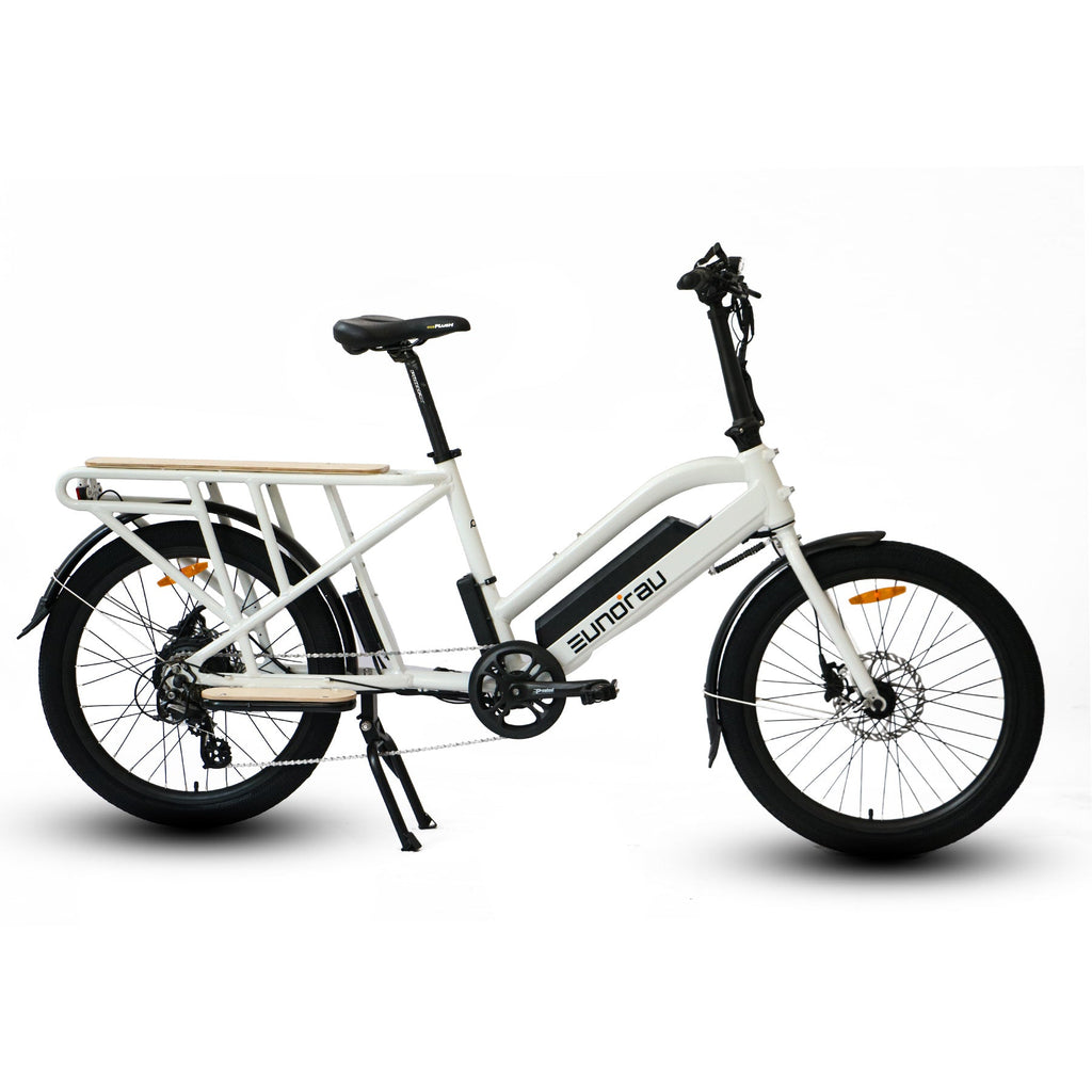 Eunorau-Max-Cargo-White-Electric-Bikes